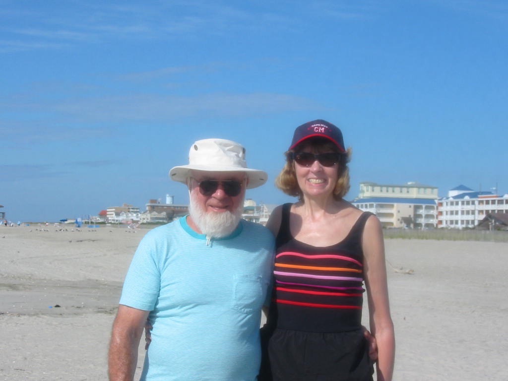 Bob and Karen McClennen at the beach in Cape May